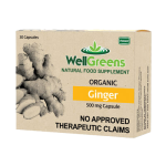 WellGreens Organic Ginger Capsules 500 mg (30s)