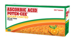 Poten-Cee Candy-coated / Sugar-coated Ascorbic acid 500mg Tablet (500's)