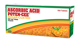 Poten-Cee Candy-coated / Sugar-coated Ascorbic acid 500mg Tablet (500's)