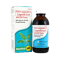 ASCOF Lagundi Forte Syrup Menthol Sugar Free Syrup (600mg/5mL) ASCOF Lagundi Forte Syrup Menthol Sugar Free Syrup (600mg/5mL)